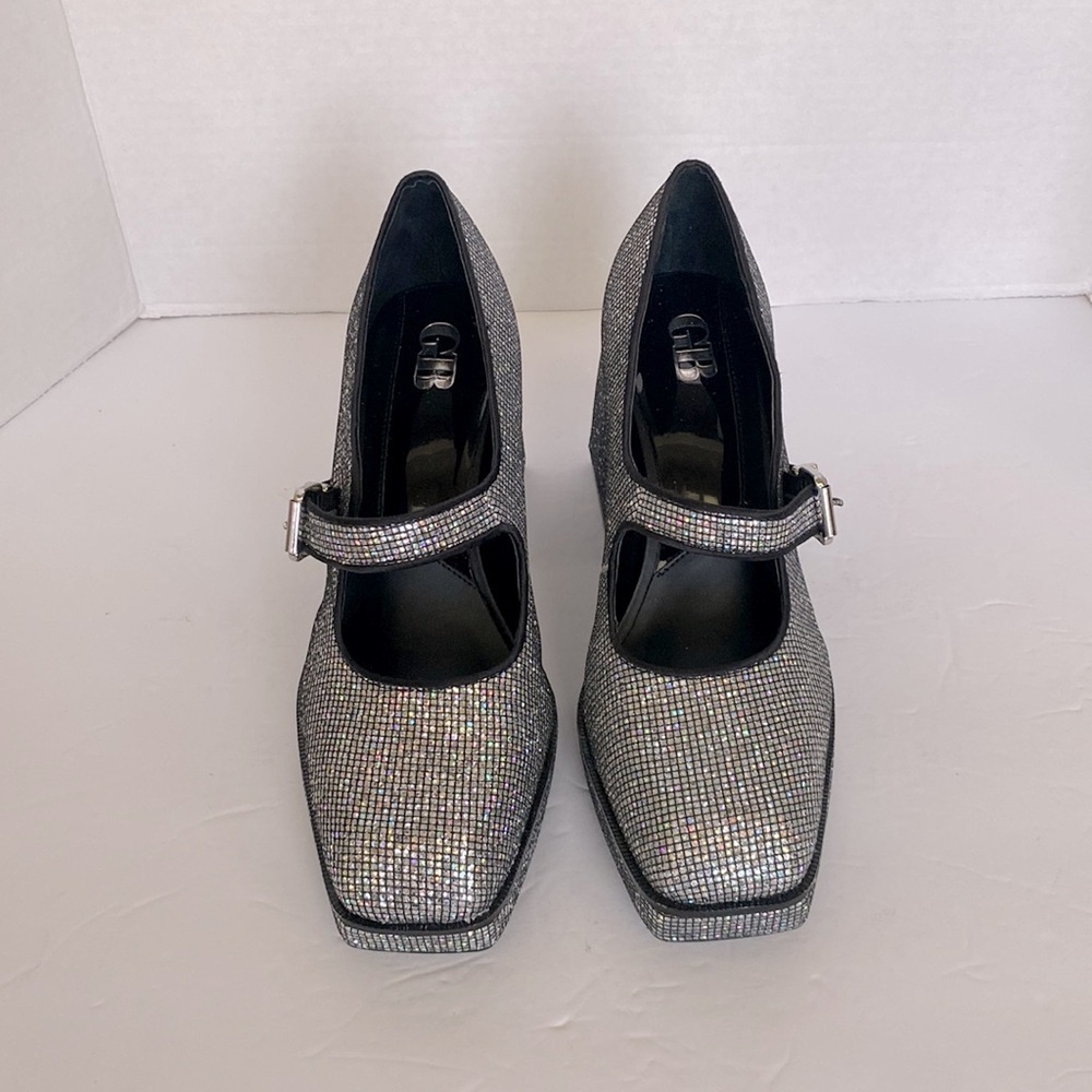 Gianni Bini GB Night Glitter Sparkly Disco Ball Platform Mary Jane Pumps Size 8 - Picture 2 of 7